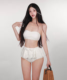 ビキニ 三角ビキニ 水着 花柄 体型カバー 大人可愛い ワンピース モノキニ ビーチ 海 旅行 SNS話題 XH7-CF-XI2508