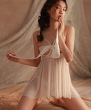 【即日発送】ベビードール セクシーランジェリー リボン セクシー下着 キャミソール 2色 過激 美胸 プチプラ レディース BD-JJ1168