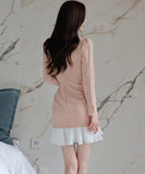 キャバドレス ミニドレス セクシー Vネック 秋新作 フリー 大人可愛い XH2-ZED882671BH506