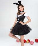 【コスプレ3点セット】メイド 体型カバー フレアスカートデザイン ペアガーリー バニーガール XH2-KQT8672