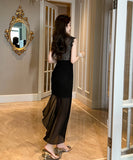 キャバドレス 手作り 非対称 レース セクシー 二次会 高級感 XH2-JY20412