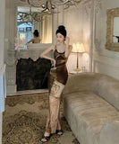 【2点セット】ロングドレス タイトドレス セクシー キャバクラ chic おしゃれ XH2-ZED886068DXH343A