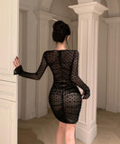 ミニドレス キャバドレス チュール 水玉柄 非対称 セクシー パーティー 宴会 XH2-ZED888564DXH238A