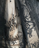 blue&black【手作り】膝丈ドレス 高品質 おしゃれ レース　チュール エレガント XH2-JY10553