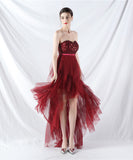 【5色】ロングドレス チュール ナイトドレス party キラキラ 宴会 演奏会 ベアトップ セクシー お姫様 XH2-YEY31882#