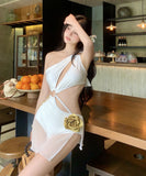 ビキニ モノキニ セクシー 海辺 おしゃれ感 水着 着痩せ hot girl ビーチ　XH2-DP-A0115