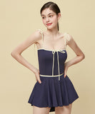 水着ビキニワンピースAライン体型カバー露出控え着痩せ気質フラワーカワセクシー XH7-DP-A31753