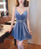 【2色】ミニドレス Aライン キャバドレス セクシー 谷間見せ セクシー 大人可愛い XH2-DD7545