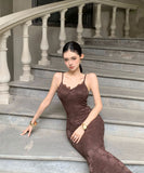 ロングドレス マーメイドドレス キャミワンピ セクシー 宴会 パーティー エレガント XH2-XHY917989