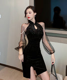 ミニドレス キャバドレス セクシー 真珠 ユニーク XH2-LQE9273H450T