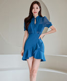 ミニドレス セクシー キャバドレス Sweet チュール フリル 大人可愛い XH2-ZED880668E