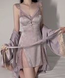 【2点セット】3色 パジャマ セクシー ルームウェア 谷間見せ 勝負下着 パッド付き XH8-GR-C4424