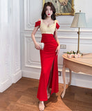 【2色】ロングドレス キャバドレス 蝶 ナイトクラブ スリート 宴会 エレガント セクシー XH2-JX5065