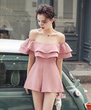 【3色】オールインワン フリー オフショルダー 大人可愛い 通勤 XH2-ZED889115-AGT350