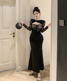 ロングドレス 宴会 レース マーメイド セクシー セレブ風 気質 XH2-ZED885323DXH245