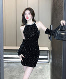 ミニドレス パーティードレス キラキラ セクシー ナイトクラブ キャバキャバ 指名 XH2-DD3868