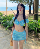 【2色】3点式セット ビキニ 水着 三角ビキニ ホルターネック セクシー 韓国っぽ ビーチ 海 温泉 XH7-SNM3