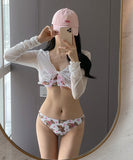 【3点セット】可愛いカートゥーンプリント付き レディース用スイムウェア  XH7-DP-A33935