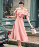 【4色】ロングドレス フリル エレガント 大人 レディース 気質 XH2-ZED888677GD653