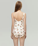 ビキニ モノキニ セクシー 水着 新作 花柄 ビーチ 温泉 体型カバー XH7-FH-RUI