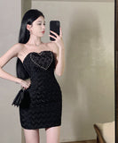 ミニドレス キャバドレス セクシー ベアトップ chic ナイトクラブ Party XH2-LQE5357H449