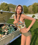 ビキニ セクシー 水着 モノキニ ホルターネック ビーチ 旅行 XH7-GM028