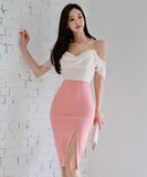 膝丈ドレス キャバドレス エレガント 気質 結婚式 二次会 Sweet タイトドレス XH2-ZED888011BH506