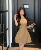 ミニドレス Aライン 高級感 宴会 パーティー キャバドレス 着痩せ 気質 ノースリーブ 大人可愛い XH2-XKD-D529-6906-Jun3