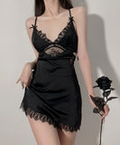 【2色】ルームウェア セクシー パジャマ レース 肌見せ 男心を誘う（ドレスのみ）XH8-MSL217