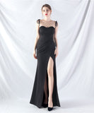 【6色】ロングドレス ナイトドレス ベアトップ 華奢感 スリート 宴会 演奏会 誕生日 XH2-YEY31902#