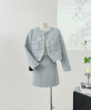 【上下セット】ミニドレス セレブ風 高級感 秋冬 エレガント 着痩せ 気質 韓国っぽ XH2-MYK0518