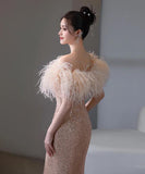 ナイトドレス 宴会 ロングドレス キラキラ お姫様 ふわふわ 誕生日 パーティー 演奏会 XH2-MBYD-ltao720921670983