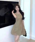 ミニドレス Aライン 高級感 宴会 パーティー キャバドレス 着痩せ 気質 ノースリーブ 大人可愛い XH2-XKD-D529-6906-Jun3