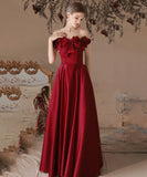 ロングドレス ベアトップ フラワー カラードレス 高級感 ウェディングドレス 宴会 演奏会　XH2-MBYD-6.1