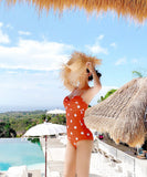 水着 ビキニ セカワセクシー 水玉柄 モノキニ 温泉 ビーチ インスタ話題 XH7-YQ-HHA9A35ALL