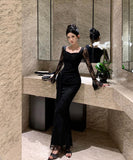 ロングドレス レース 通勤 キャバドレス セクシー 気質 着痩せ 気質 大人可愛い XH2-ZED888553DXH238A