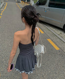 ビキニ水着ワンピースベアトップセクシースタイルアップ水着 レディース スカート付きワンピース 引き締め効果 着痩せ水着 XH7-DP-A33933