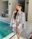 【上下セット】ミニドレス セレブ風 高級感 秋冬 エレガント 着痩せ 気質 韓国っぽ XH2-MYK0518