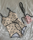 3色  ビキニ 温泉 セクシー モノキニ リボン 水着 かわいい温泉体型カバー XH7-YQ-HHB43XASNLL