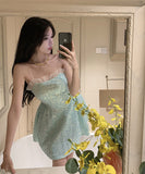 キラキラ ミニドレス キャバドレス セクシー ベアトップ Party お姫様 XH2-LQE5352H449