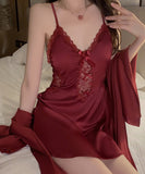 【2点セット】4色 セクシー パッド付き ルームウェア エロかわいい パジャマ レース 谷間魅せ XH8-GR3616
