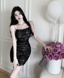 ミニドレス キャバドレス レース キラキラ タイトドレス sexy ナイトクラブ XH2-DD4509