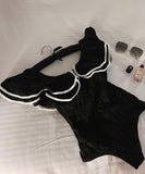 【2色】ビキニ セクシー 水着 モノキニ フリル INS話題 ビーチ XH7-YZM-yang-2209