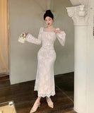 ロングドレス カワセクシー キャバドレス エレガント レース 気質 XH2-ZED886157DXH343A