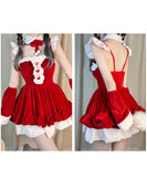 【7点セット】クリスマ 大人可愛い セクシー サンタ服 コスプレ レース リボン XH2-FMS-T026