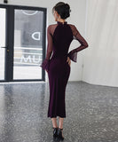 膝丈ドレスキャバドレスセクシーセレブ風通勤透明感エレガントXH2-ZED889687GT347