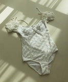 【2点セット】水着ビキニワンピースAライン体型カバー露出控え着痩せ気質フラワーカワセクシー XH7-DP-A21807