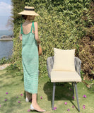 サンドレス 海辺 大人可愛い ニット green 夏新作 旅行 XH2-XHY913005