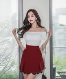 【2点セット】キャバドレス ミニドレス 可愛い セクシー オフショルダー 同伴 XH2-ZED883090HY