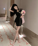 チャイナドレス ミニドレス キャバドレス 新作 セクシー 透け感　XH2-DD2668